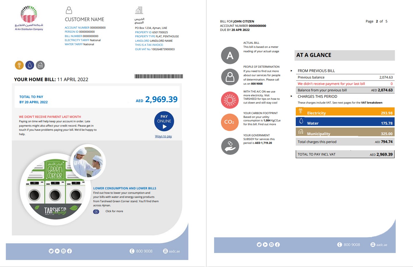  Minol USA business utility bill 
